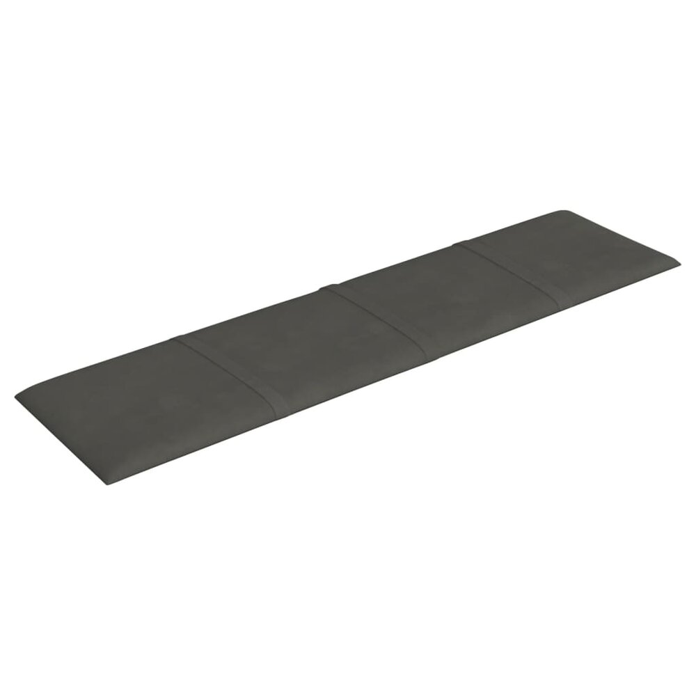 Wandpanelen 12 st 1,08 m&sup2; 60x15 cm fluweel donkergrijs