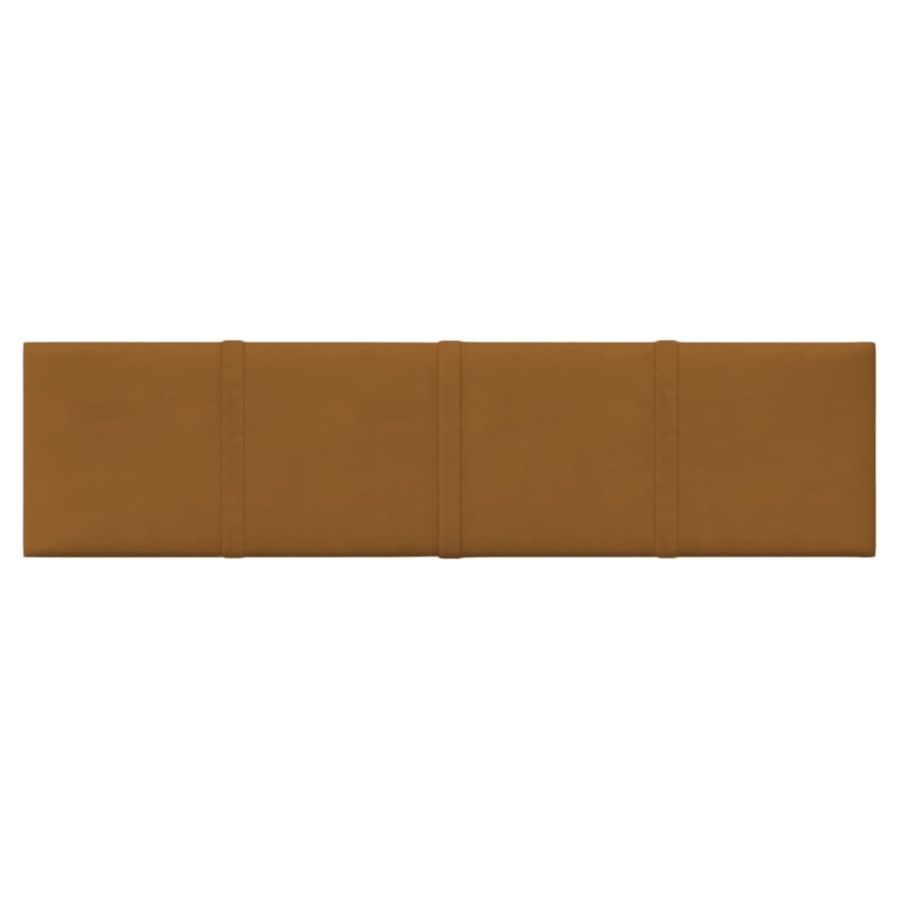 Wandpanelen 12 st 1,08 m&sup2; 60x15 cm fluweel bruin