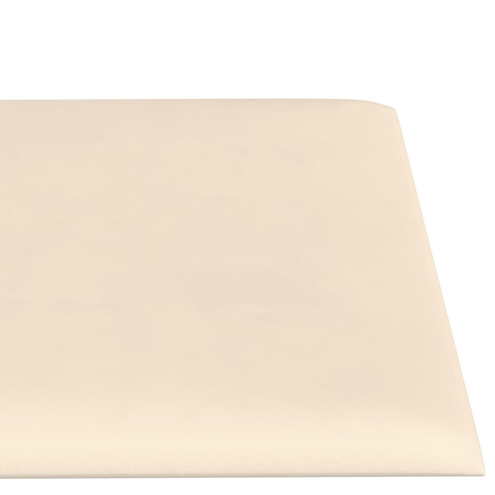Wandpanelen 12 st 1,08 m&sup2; 60x15 cm fluweel cr&egrave;mekleurig