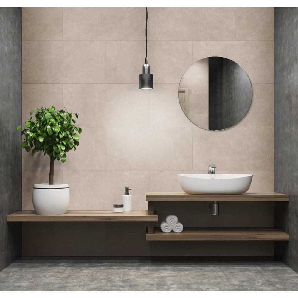 5 st Wandtegels Gx Wall+ leisteen 45x90 cm cr&egrave;me