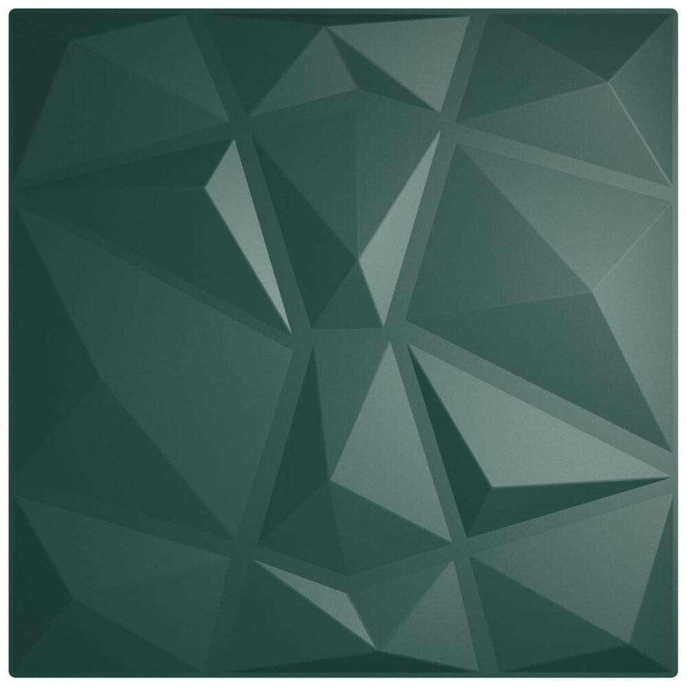 24 st Wandpanelen diamant 6 m&sup2; 50x50 cm XPS groen