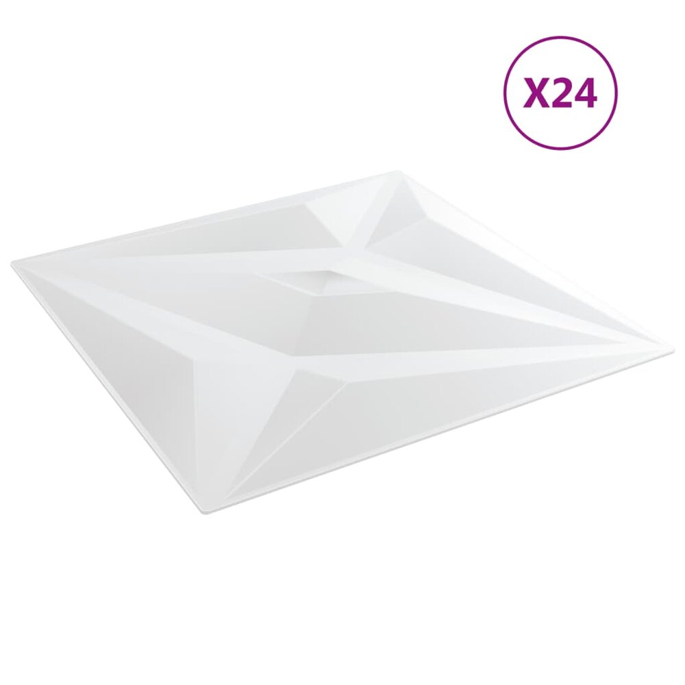 24 st Wandpanelen ster 6 m&sup2; 50x50 cm XPS wit