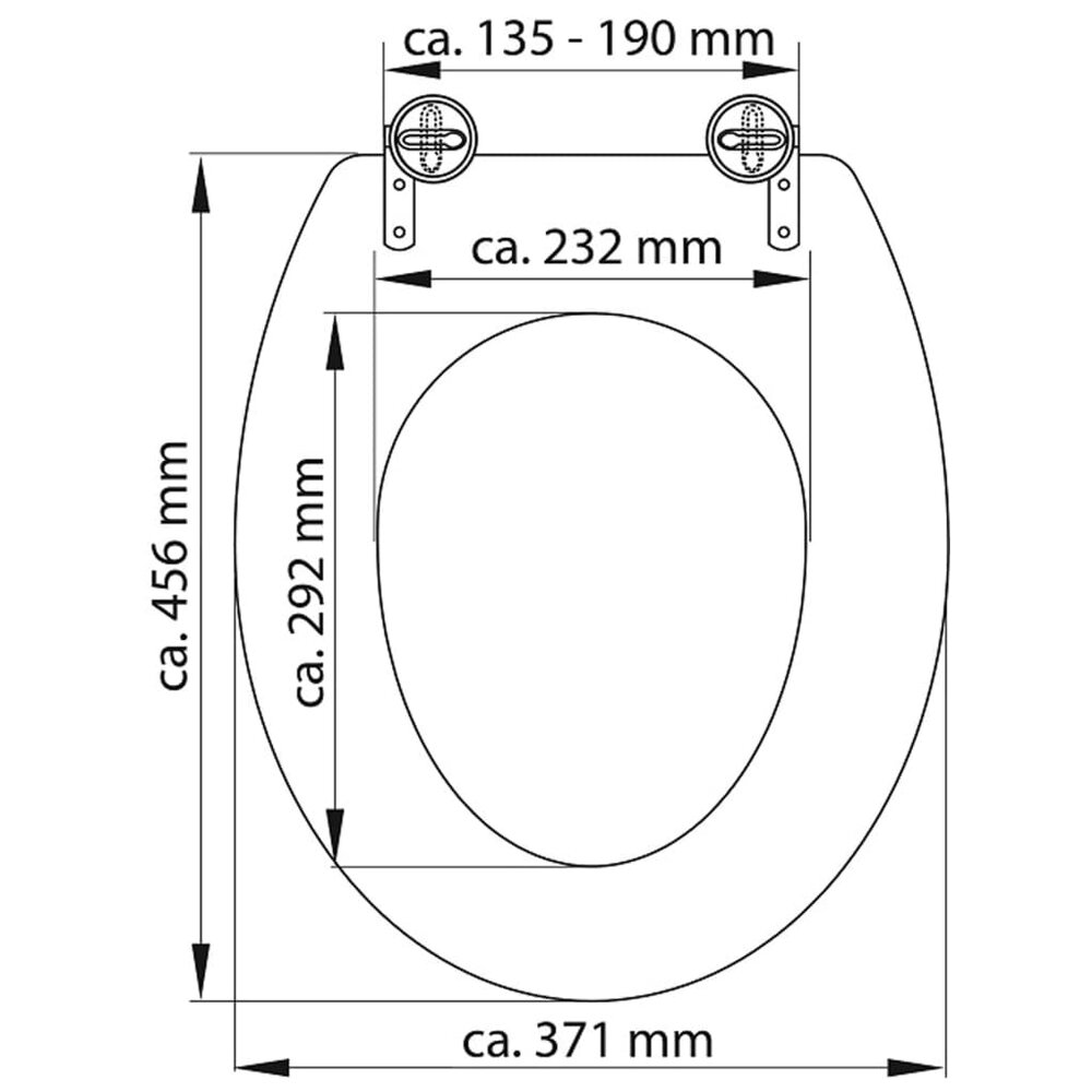 Toiletbril WHITE duroplast