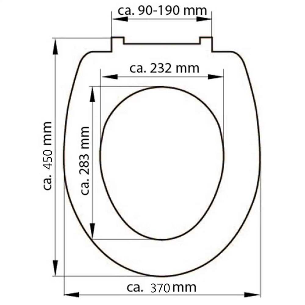 Toiletbril WHITE duroplast