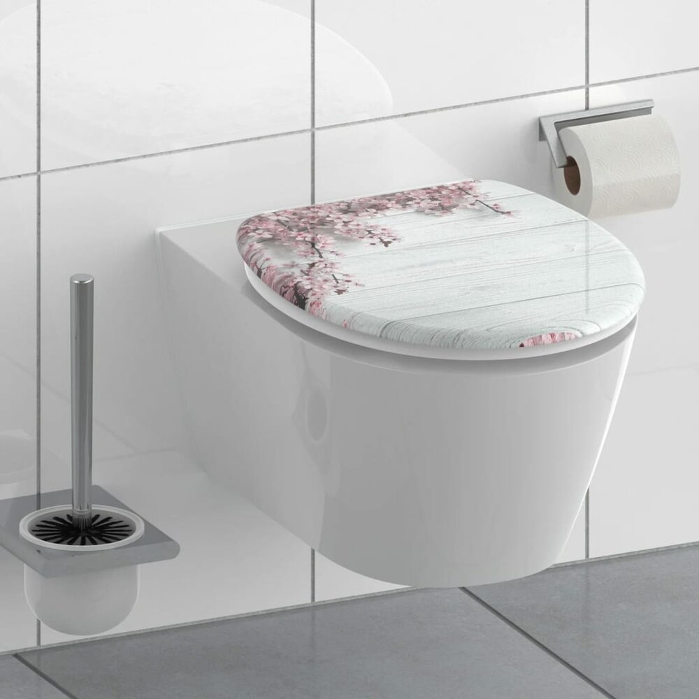 Toiletbril met soft-close FLOWERS &amp; WOOD
