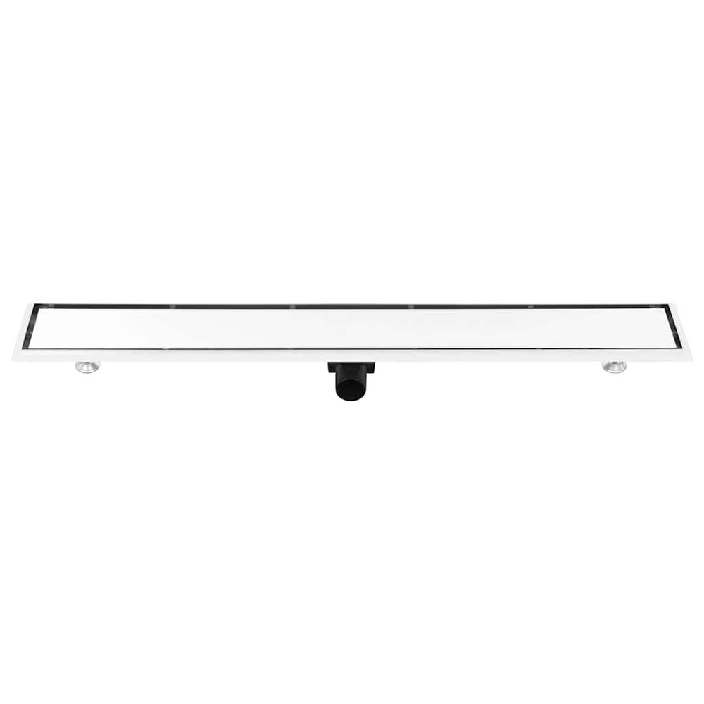 Doucheafvoer met 2-in-1 deksel 103x14 cm roestvrij staal