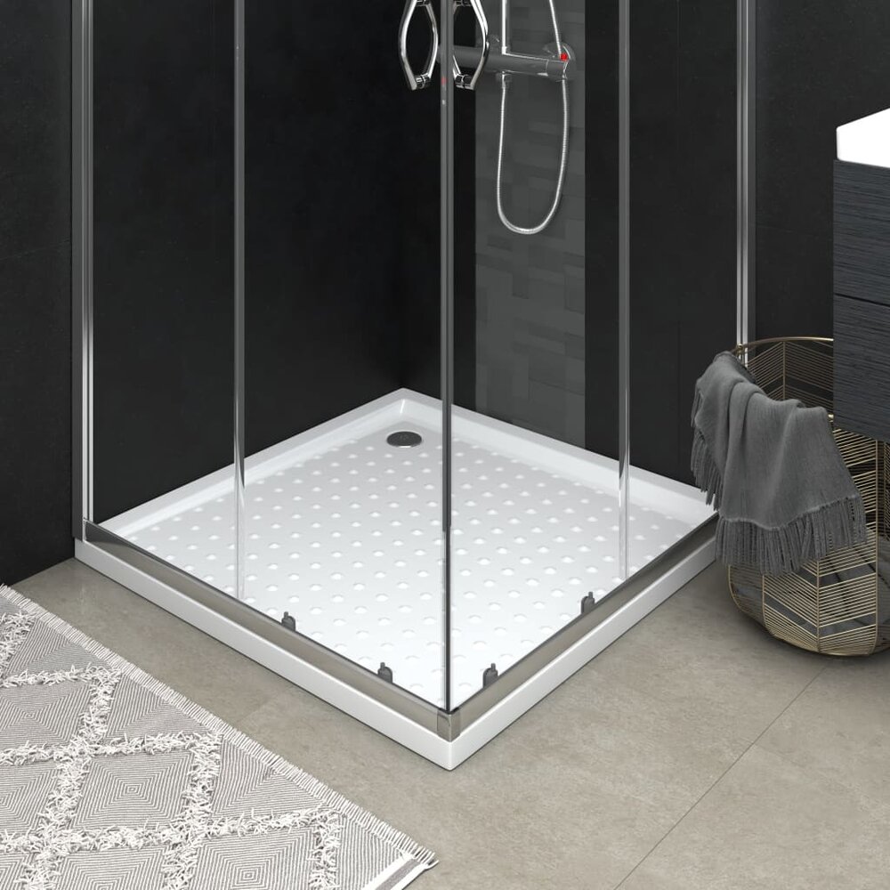 Douchebak met noppen 90x90x4 cm ABS wit