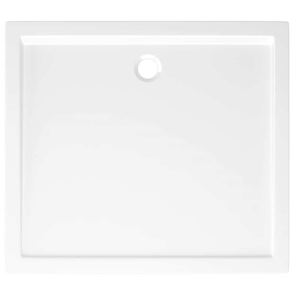 Douchebak rechthoekig 80x90 cm ABS wit