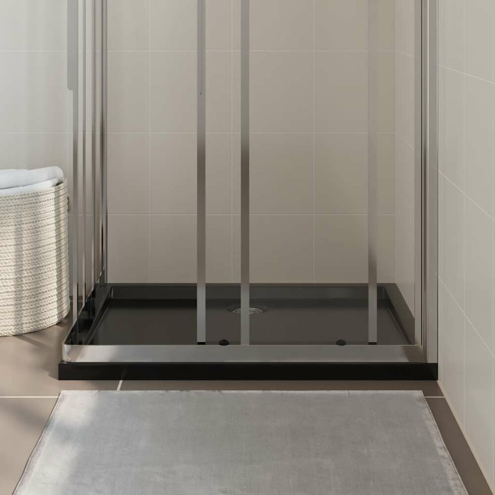 Douchebak rechthoekig 70x90 cm ABS zwart