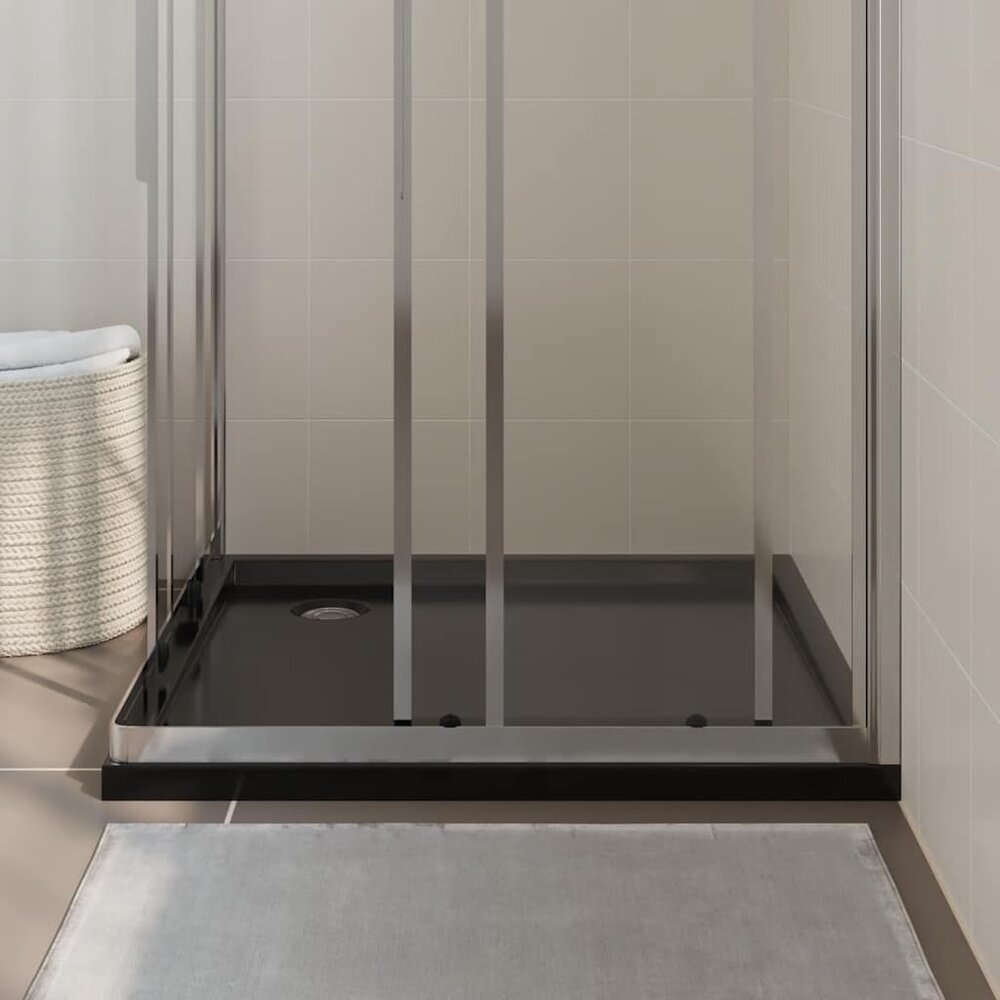 Douchebak vierkant 90x90 cm ABS zwart