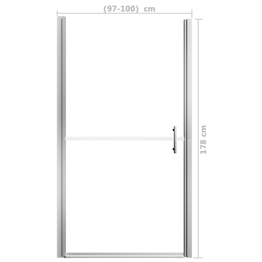 Douchedeur mat 100x178 cm gehard glas