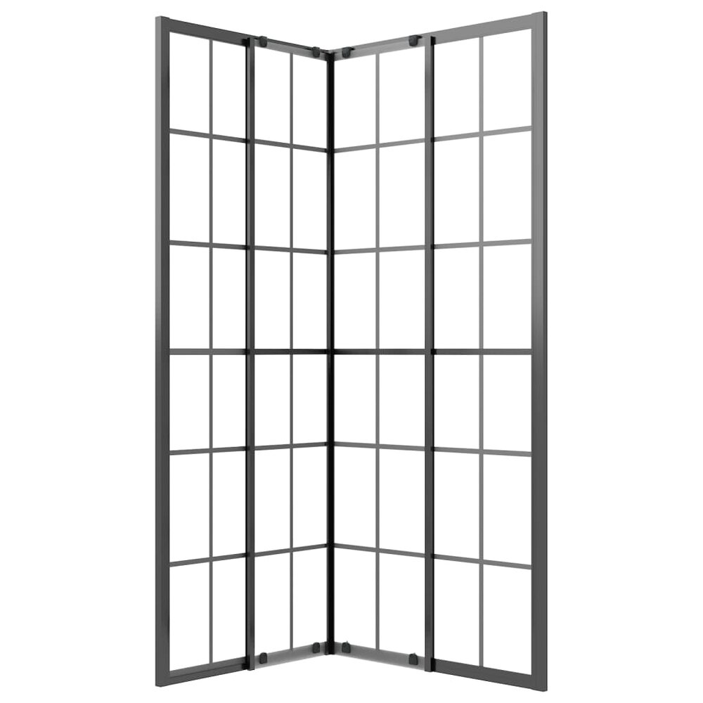 Douchecabine 80x70x180 cm mat ESG zwart