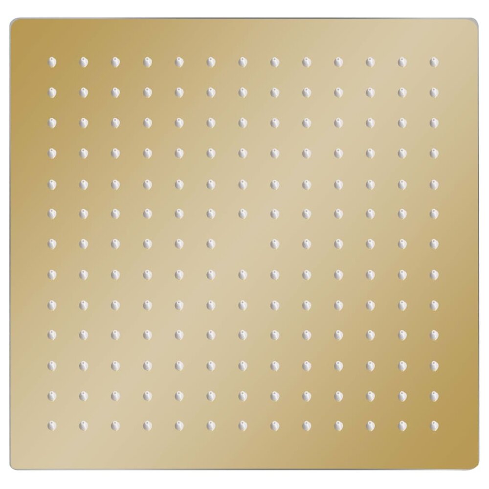 Regendouchekop vierkant 25x25 cm roestvrij staal goudkleurig