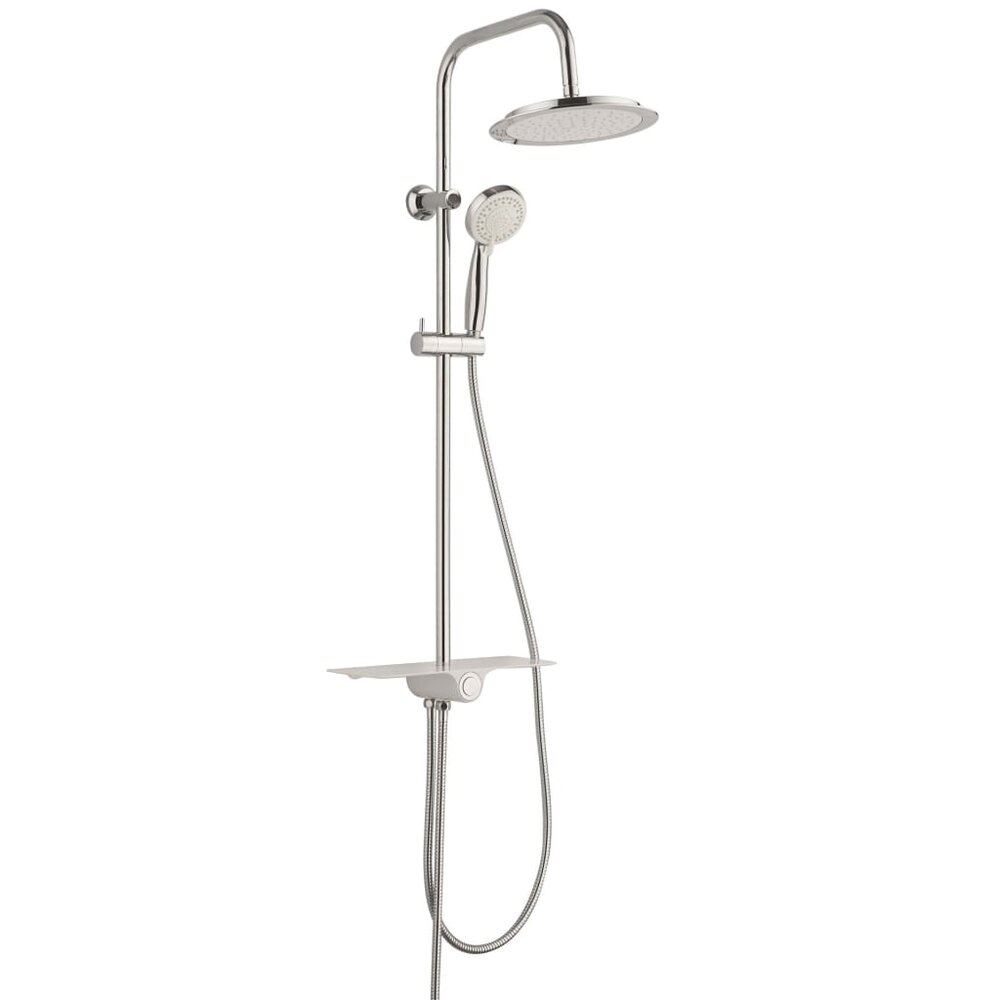 Regendoucheset met plateau AQUASTAR wit en chroomkleurig