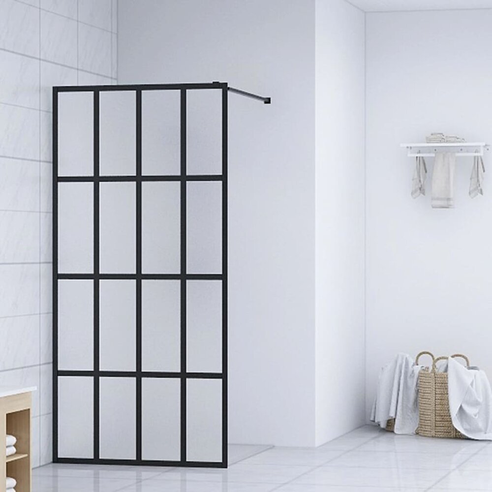 Inloopdouchewand 140x195 cm mat gehard glas