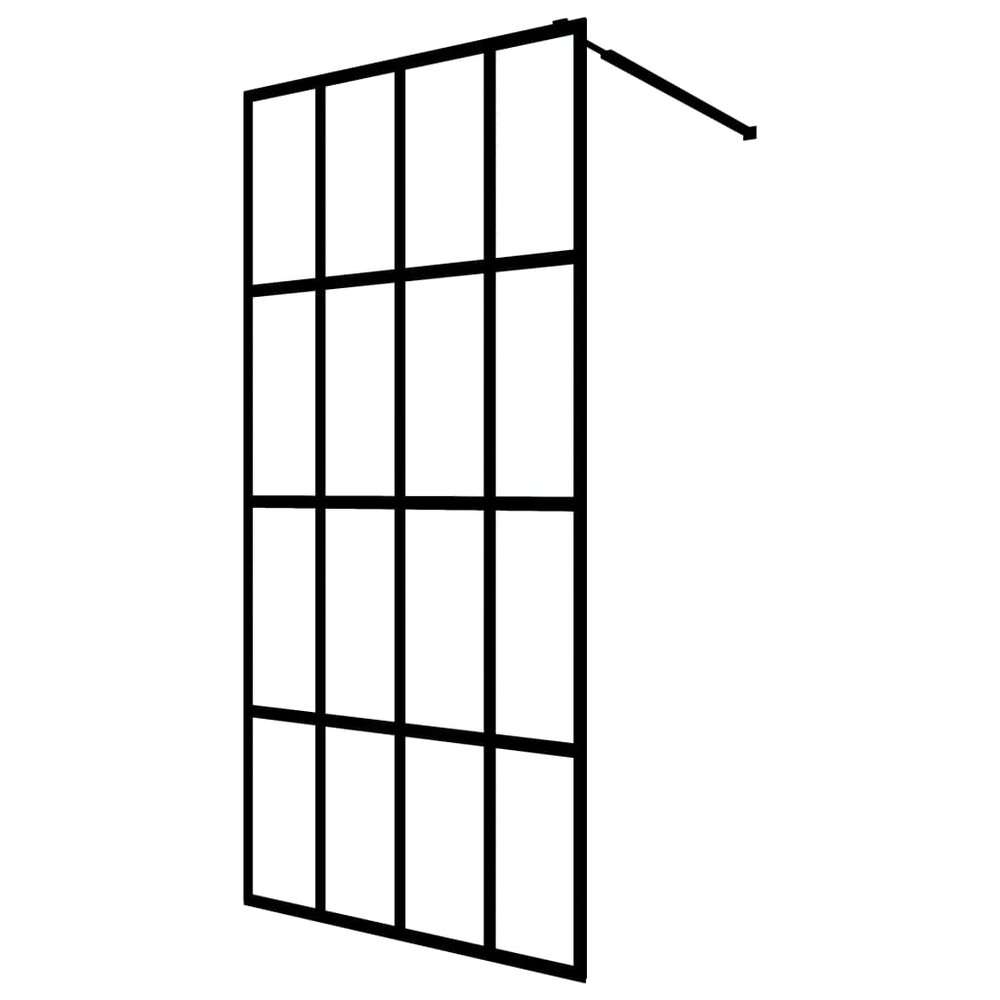 Inloopdouchewand 140x195 cm mat gehard glas
