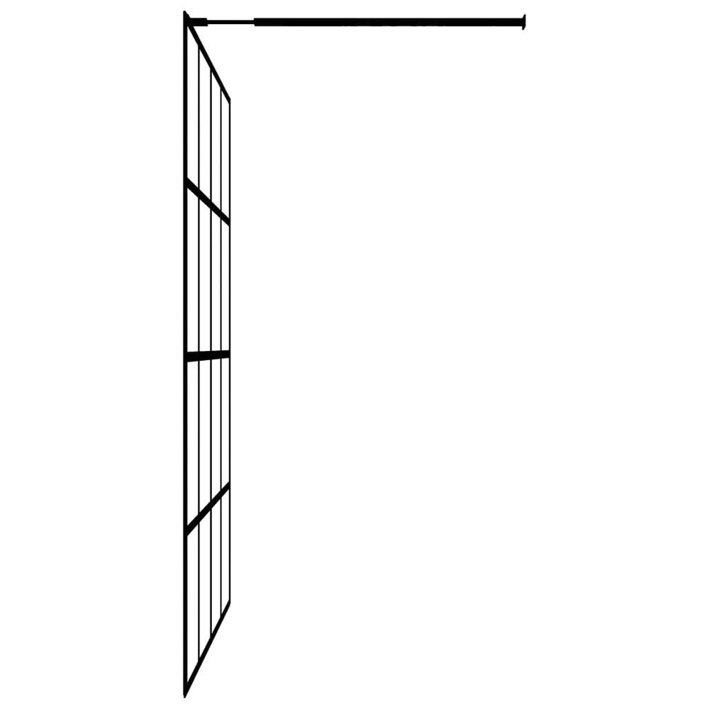 Inloopdouchewand 140x195 cm mat gehard glas