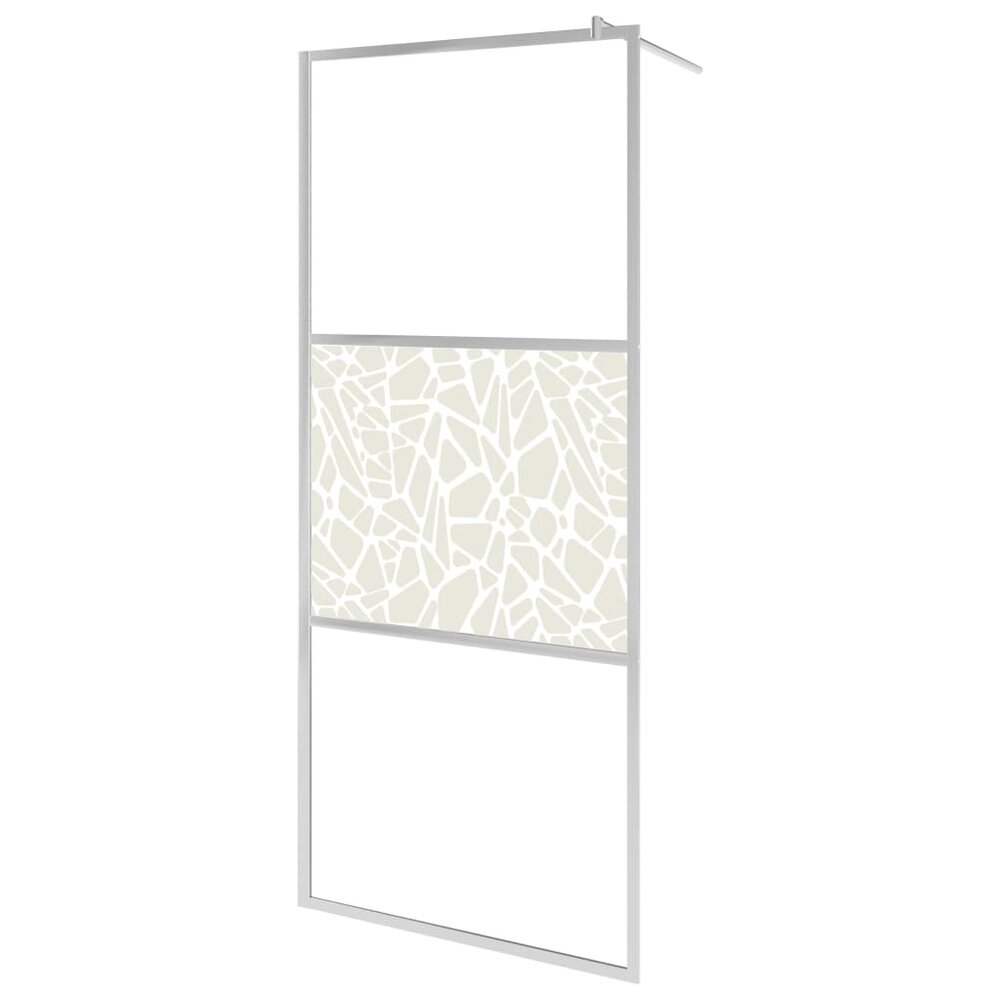 Inloopdouchewand met stenenmotief 100x195 cm ESG-glas