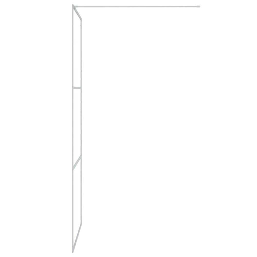 Inloopdouchewand 90x195 cm transparant ESG-glas zilverkleurig