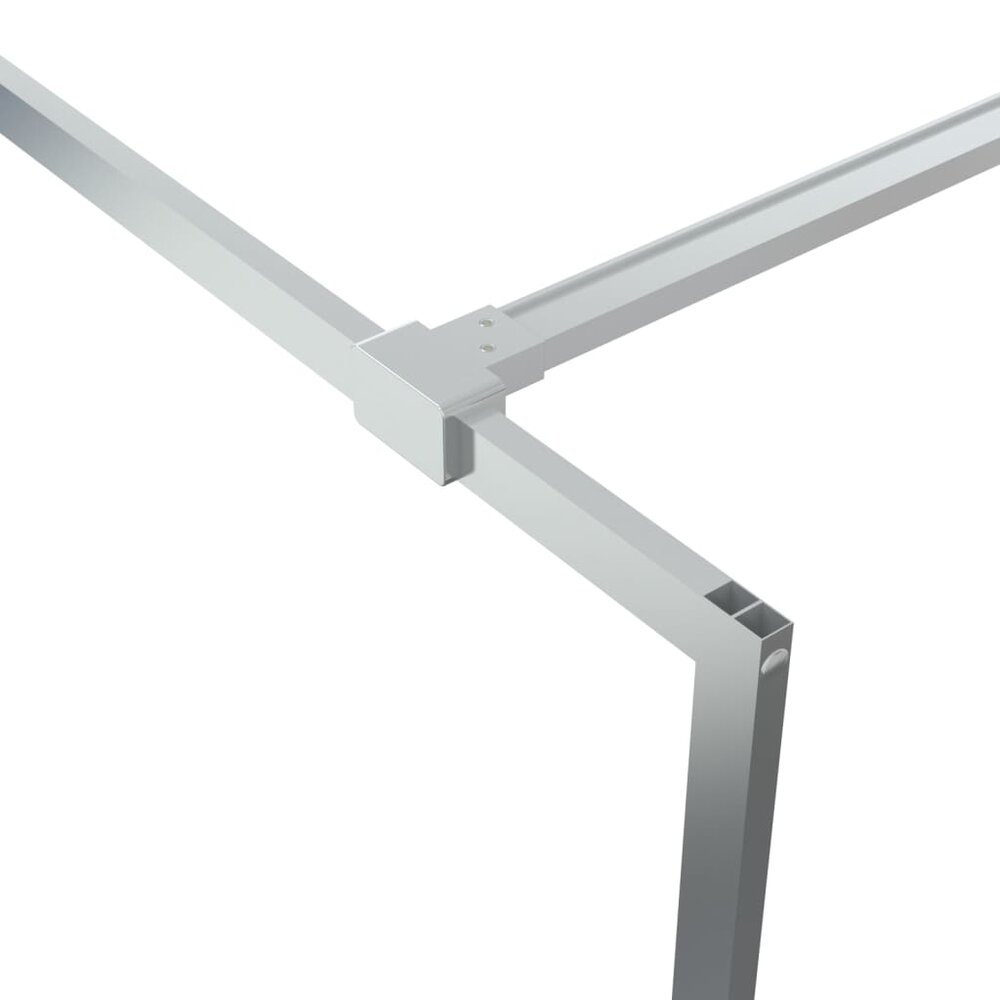 Inloopdouchewand 90x195 cm transparant ESG-glas zilverkleurig