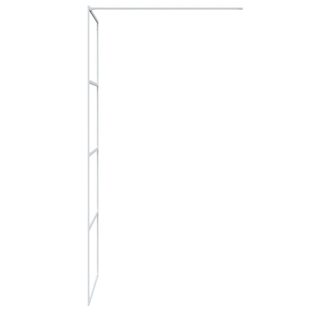 Inloopdouchewand 80x195 cm transparant ESG-glas wit