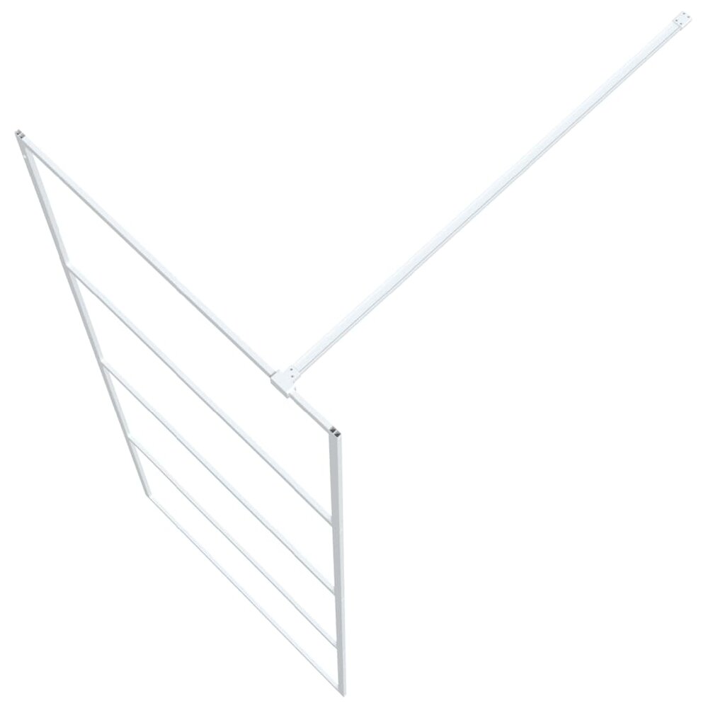 Inloopdouchewand 80x195 cm transparant ESG-glas wit