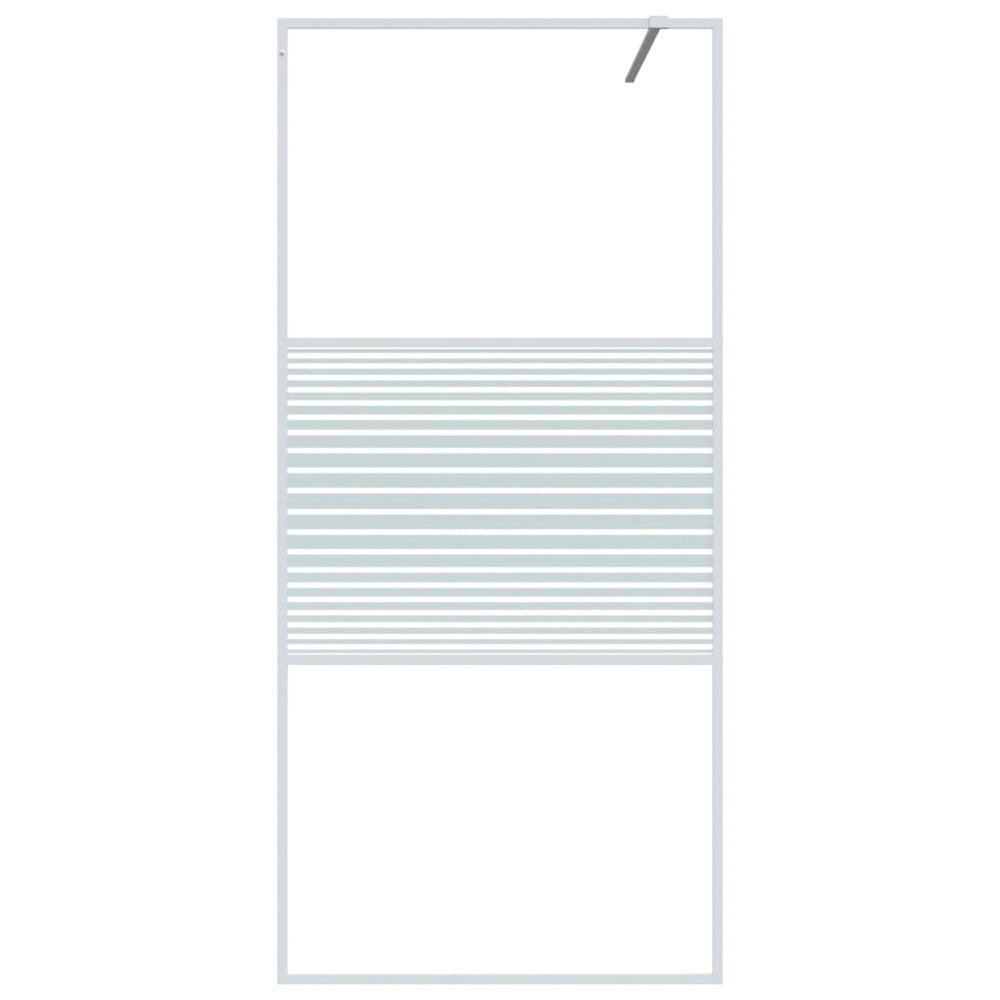 Inloopdouchewand 90x195 cm transparant ESG-glas wit