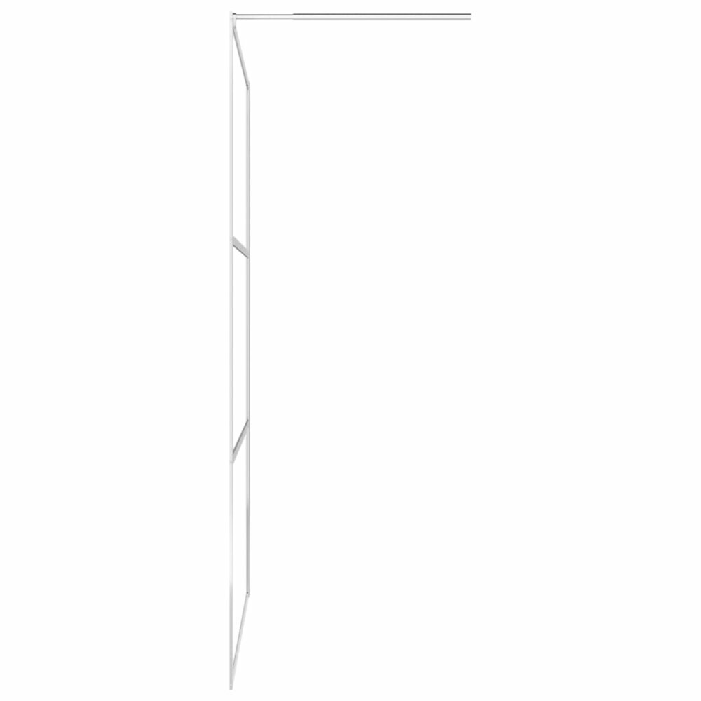 Inloopdouchewand met schap 80x195 cm ESG-glas aluminium chroom