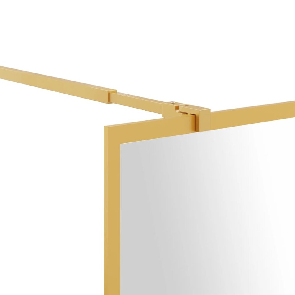 Inloopdouchewand transparant 90x195 cm ESG-glas goudkleurig