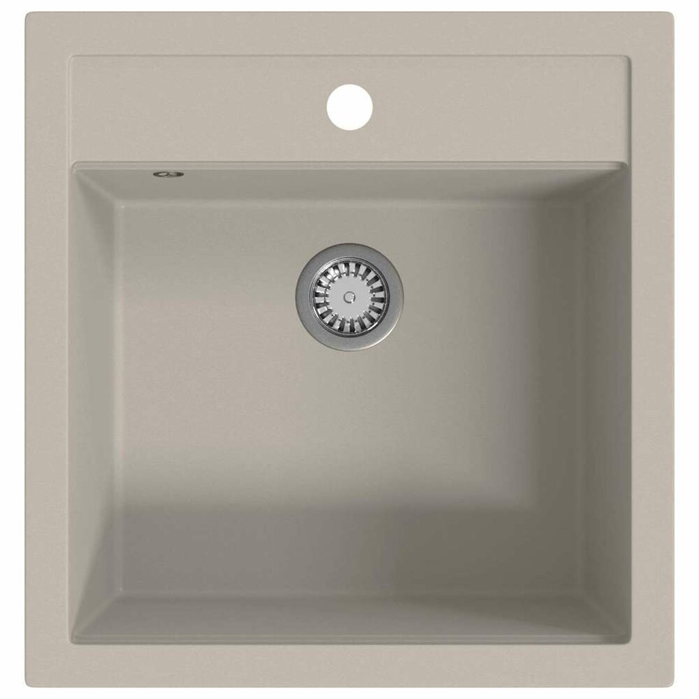 Gootsteen enkele bak graniet beige