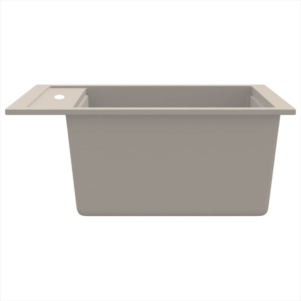 Gootsteen enkele bak graniet beige
