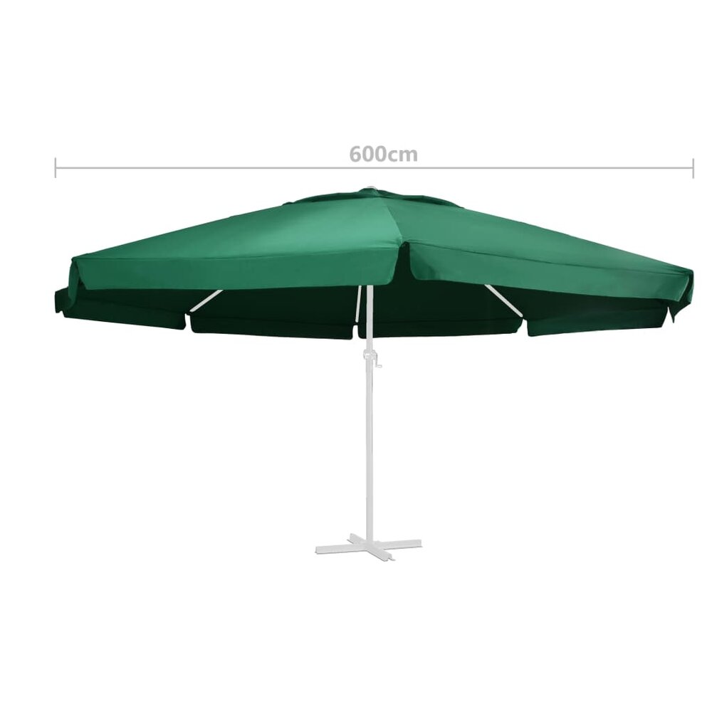 Vervangingsdoek voor parasol 600 cm groen