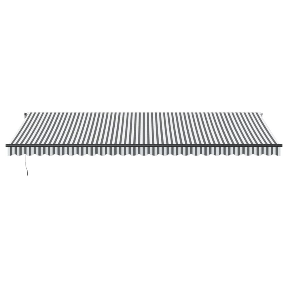 Luifel automatisch uittrekbaar LED 600x350 cm antraciet en wit