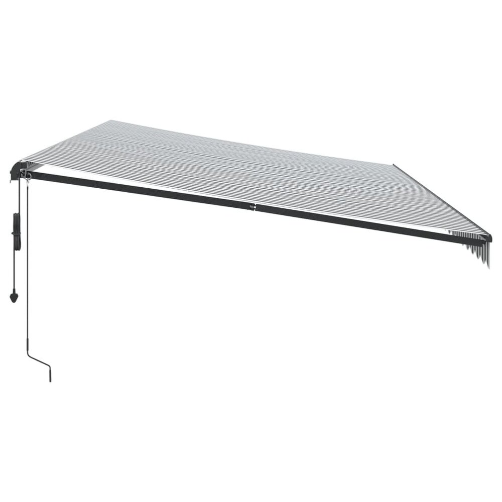 Luifel automatisch uittrekbaar LED 600x350 cm antraciet en wit