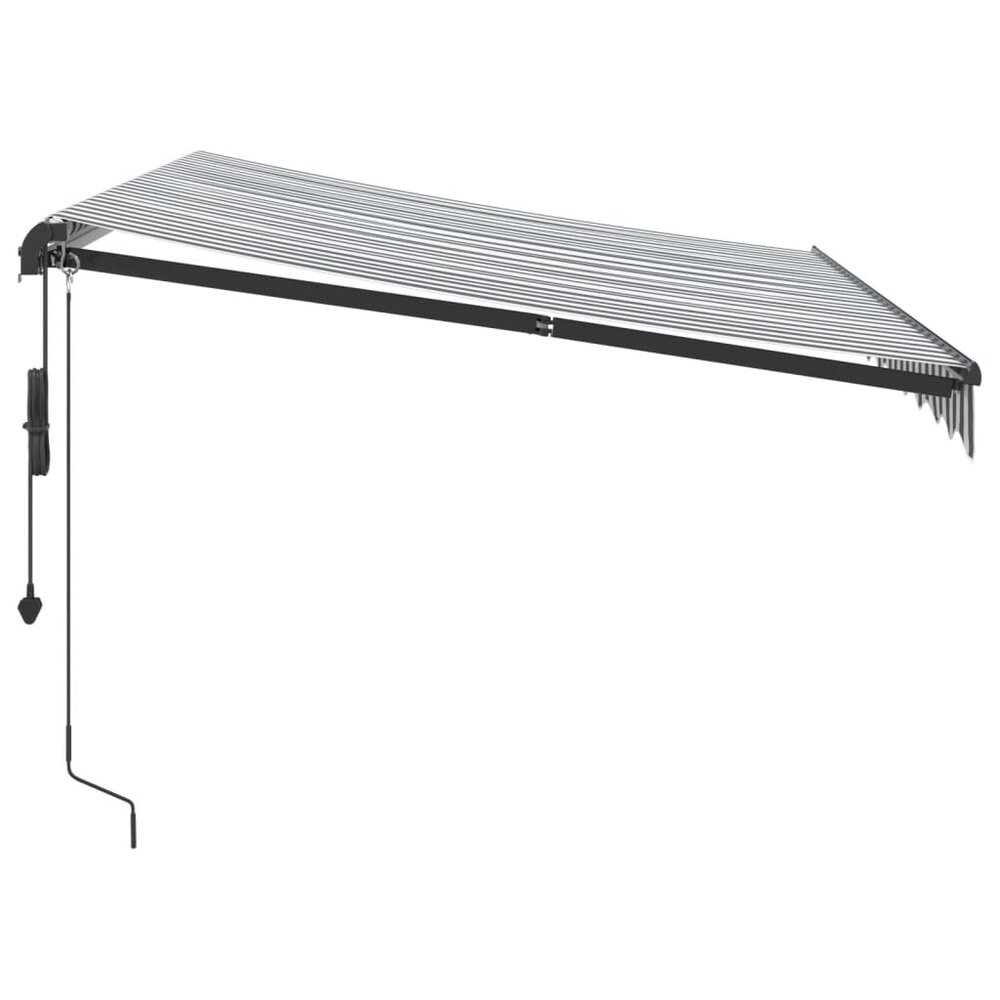 Luifel automatisch uittrekbaar 300x250 cm antraciet en wit
