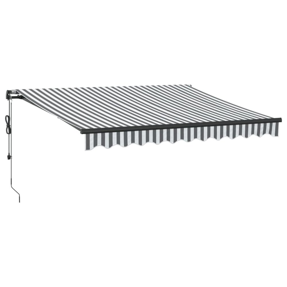Luifel automatisch uittrekbaar LED 300x250 cm antraciet en wit