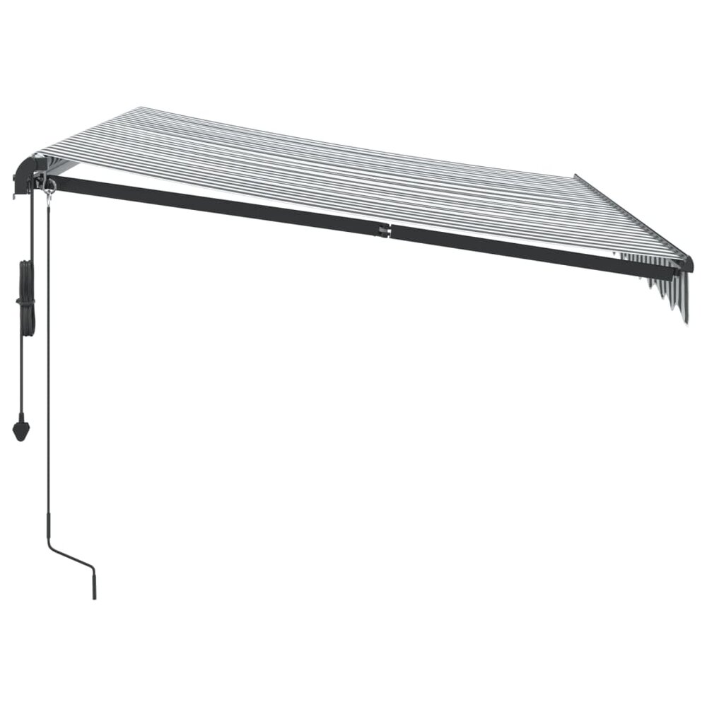 Luifel automatisch uittrekbaar LED 300x250 cm antraciet en wit
