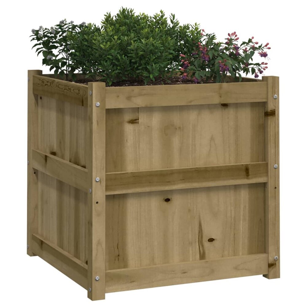 Plantenbakken 2 st cm ge&iuml;mpregneerd hout