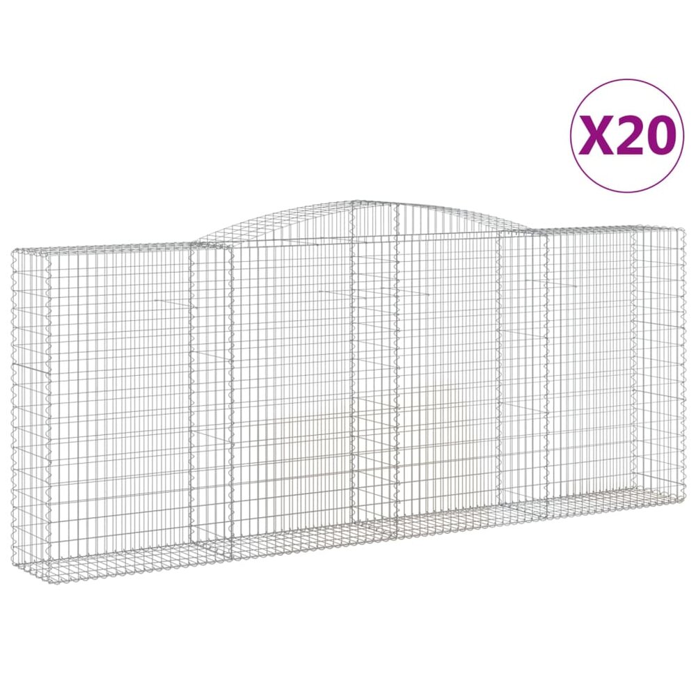 Schanskorven 20 st gewelfd 400x50x160/180 cm ijzer