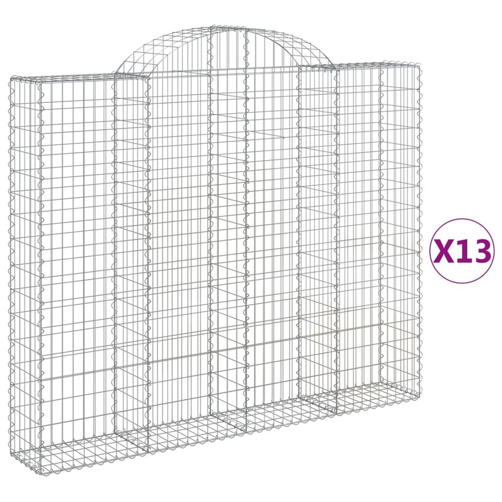 Schanskorven 13 st gewelfd 200x30x160/180 cm ijzer