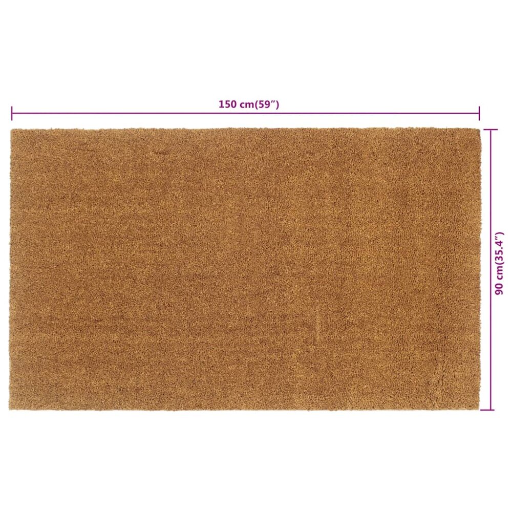 Deurmat 90x150 cm getufte kokosvezel naturel