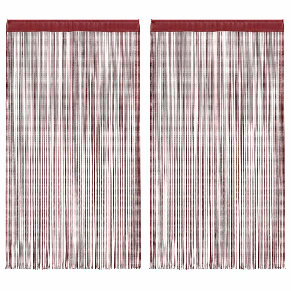 Draadgordijnen 140x250 cm wijnrood 2 st