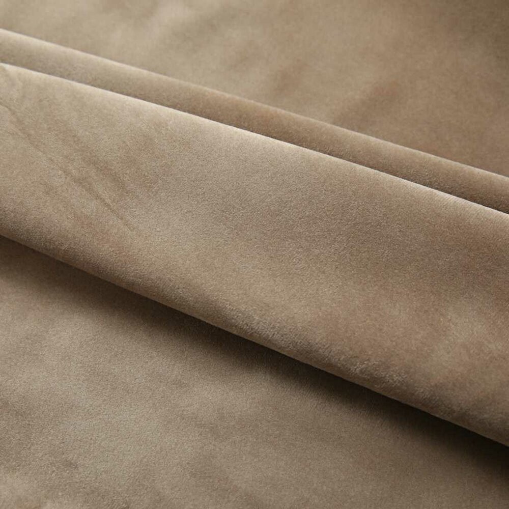 Gordijn verduisterend met haken 290x245 cm fluweel beige