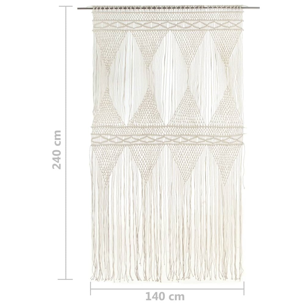 Gordijn macram&eacute; 140x240 cm katoen