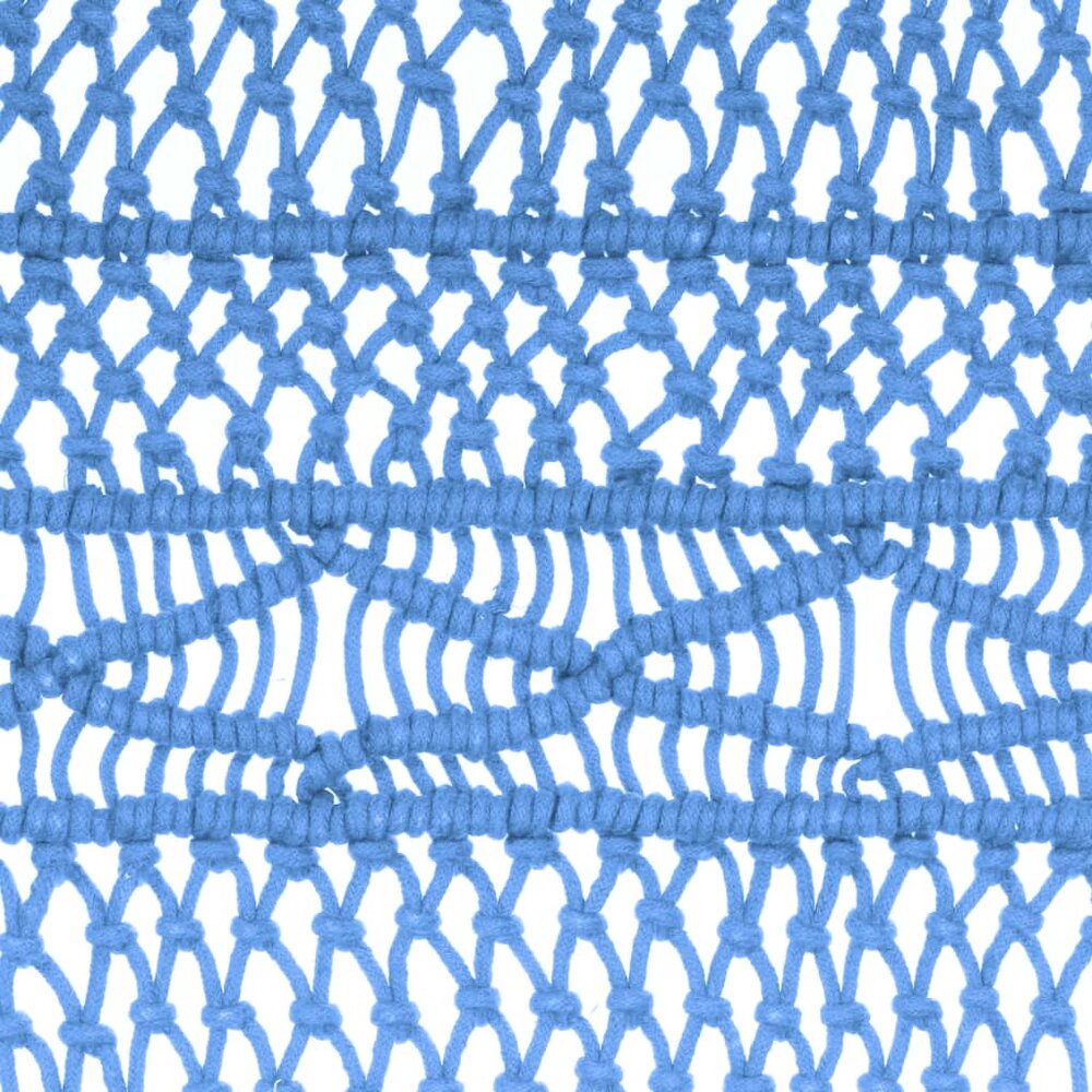 Gordijn macram&eacute; 140x240 cm katoen blauw