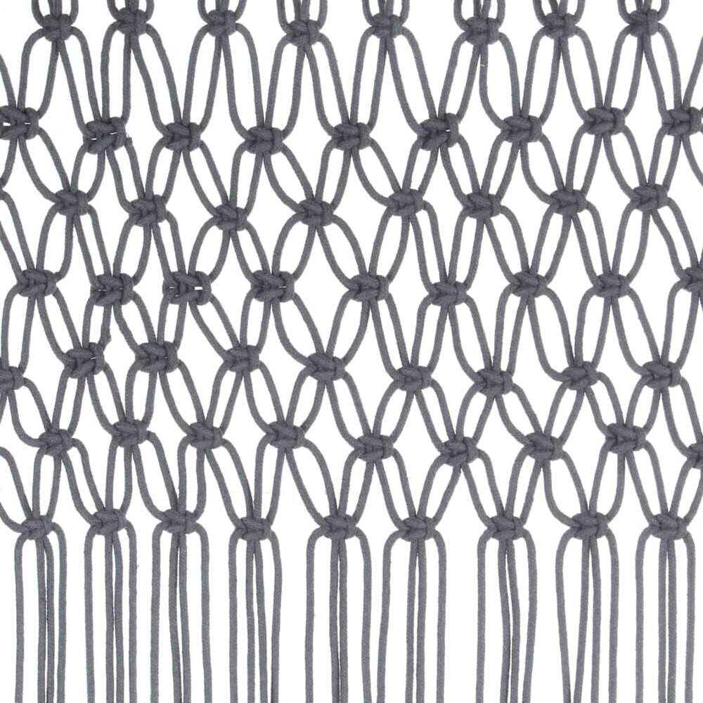 Gordijn macram&eacute; 140x240 cm katoen antraciet