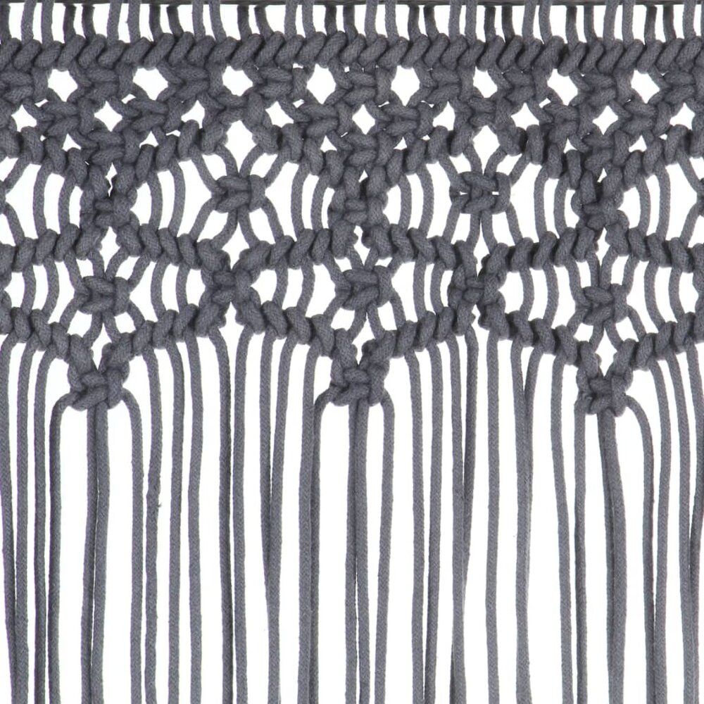 Gordijn macram&eacute; 140x240 cm katoen antraciet