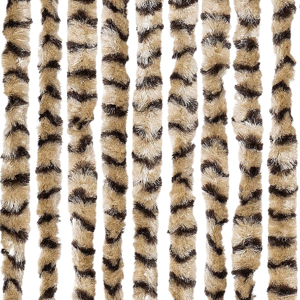 Vliegengordijn 100x230 cm chenille beige en bruin