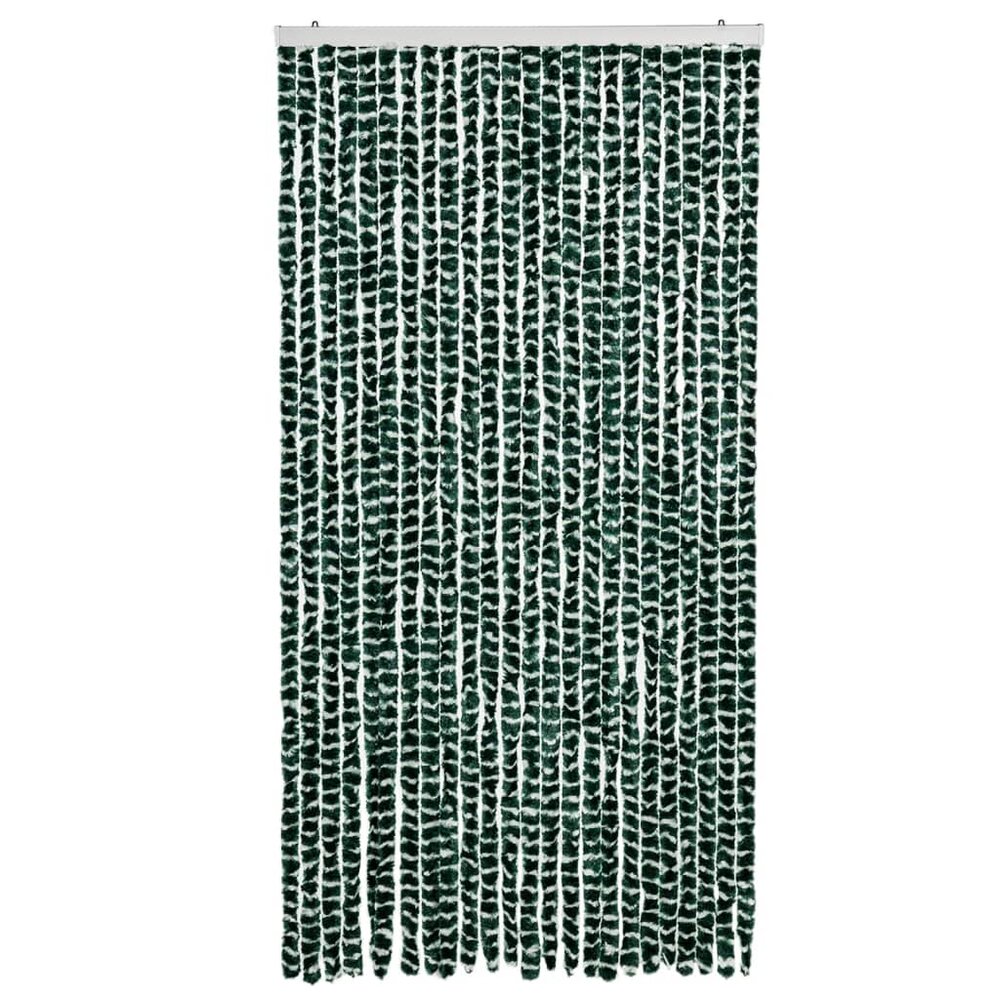 Vliegengordijn 100x230 cm chenille groen en wit