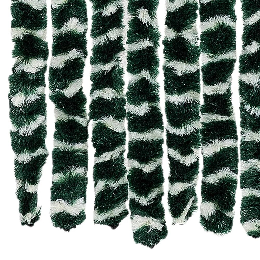 Vliegengordijn 100x230 cm chenille groen en wit